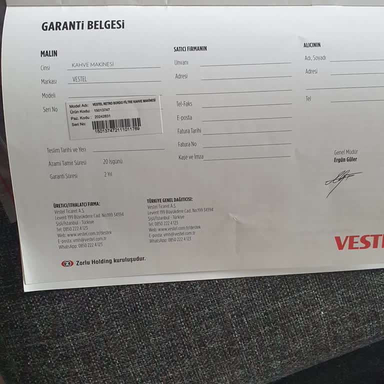 Taşıma Sırasında Hasar Gören Kahve Makinesi İçin Yardım Talebi