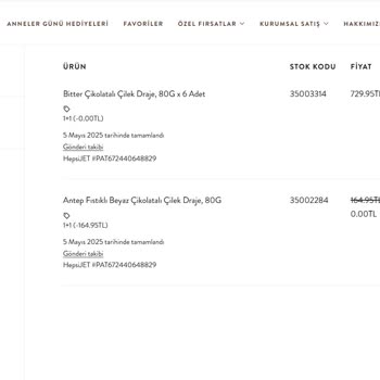 Hediyesiz Gönderimle Mağdur Oldum