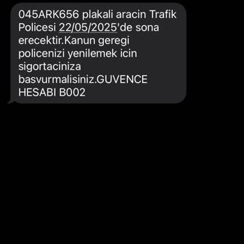 Üzerime Ait Olmayan Plaka İçin Yanlış Sigorta Mesajı Aldım, Sorumluluk Kabul Etmiyorum