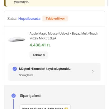 Satışı Devam Eden Ürünün Teslim Edilmemesi Hakkında Şikayet