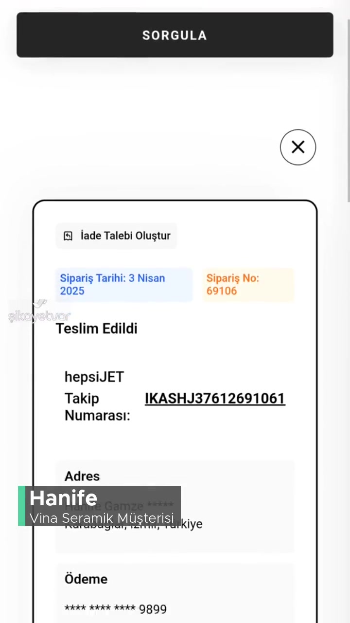 Vina Seramik Ne Bardaklarımı Ne De Ücretimi Geri Vermiyor! videonun kapak resmi