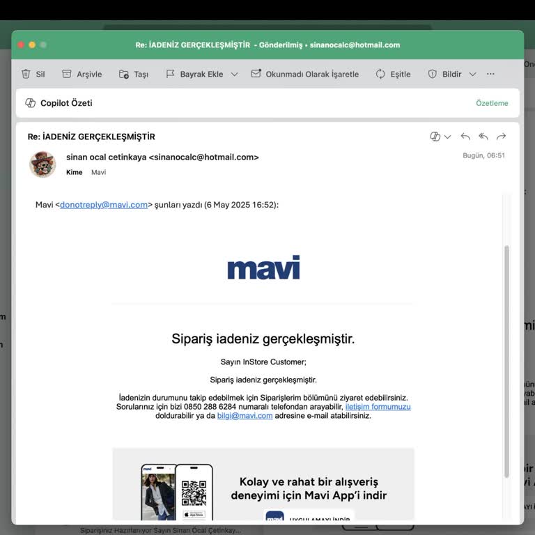 Mavi Terracity Mağazasında İade Sürecinde Yaşanan Sorun Ve Müşteri Hizmetleri İlgisizliği