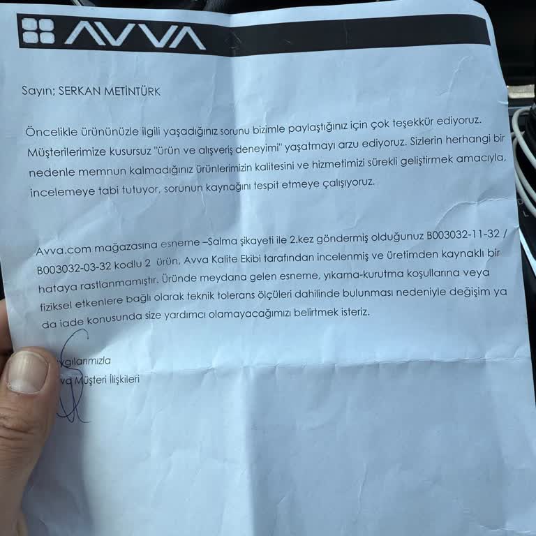 Avva Keten Pantolon Kısa Sürede Esnedi Ve İnceleme Sonucu Mağduriyetim Giderilmedi