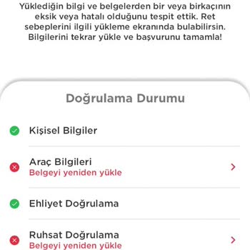 Tag Şoförü Başvurusu Sürecinde Sürekli Red Alıyorum