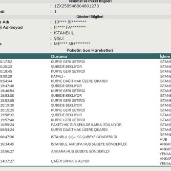 UPS Türkiye'den 13 Gündür Teslim Edilmeyen Kargo Ve Yetersiz Müşteri Hizmeti