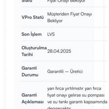 Garanti Kapsamındaki Parçalar İçin Zorunlu Ücret Talebiyle Karşılaştım