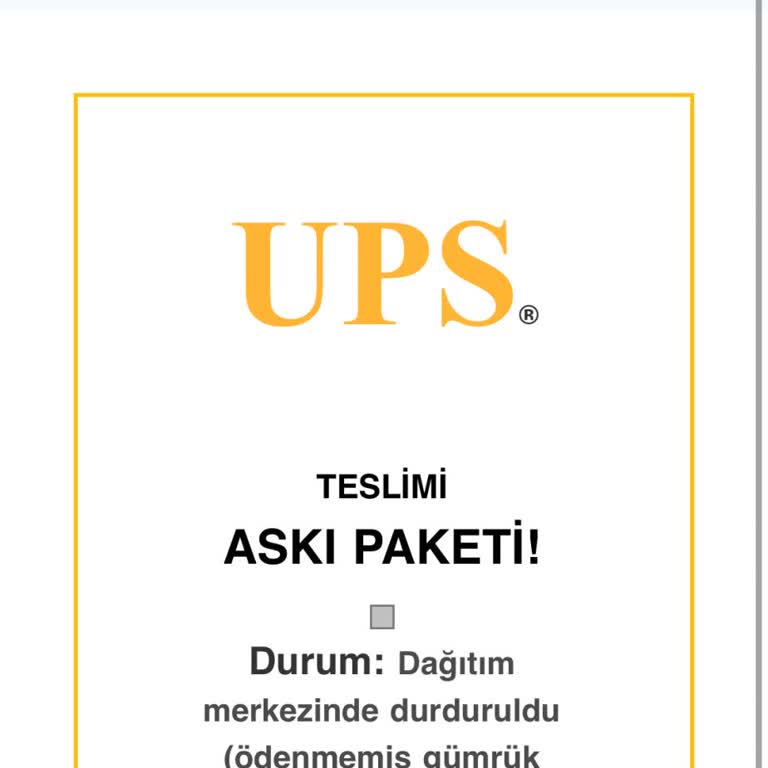 Kargo Varmış Gibi Mesaj Gelmesi