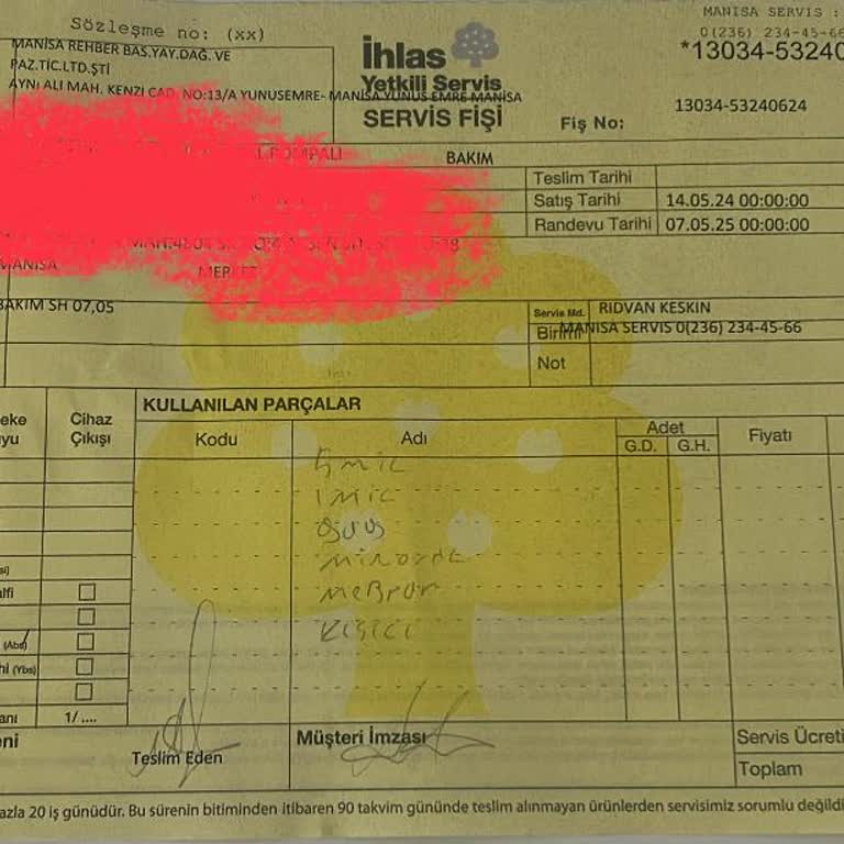 Filtre Değişiminde Beklenmedik Yüksek Ücret Talebiyle Karşılaştım