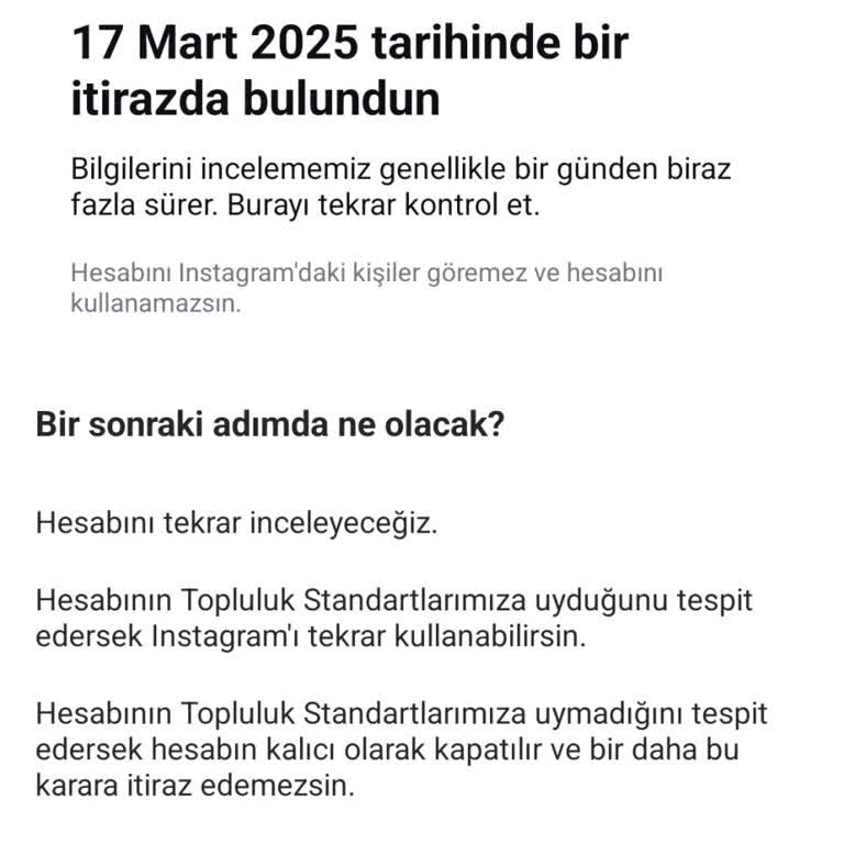 Instagram Hesabım Haksız Yere Askıya Alındı