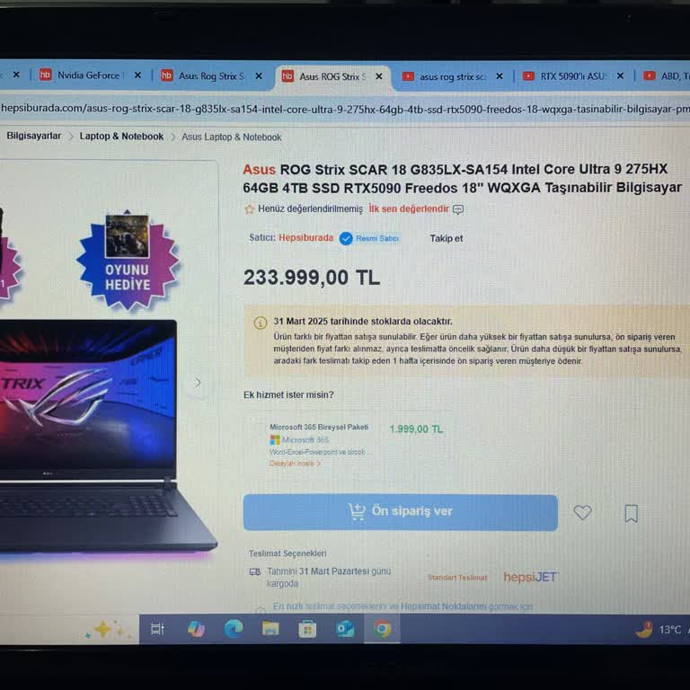 Sipariş Verdiğim Laptop 2 Aydır Teslim Edilmedi, Stokta Görünüyor