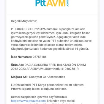 Yanlış Gönderilen Ürün İçin Para İadesi Yapılmadı