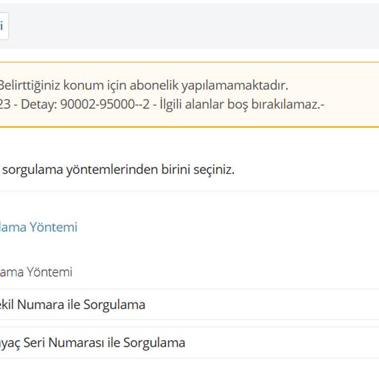 Elektrik Abonelik Başvurusunda Sürekli Hata Alıyorum
