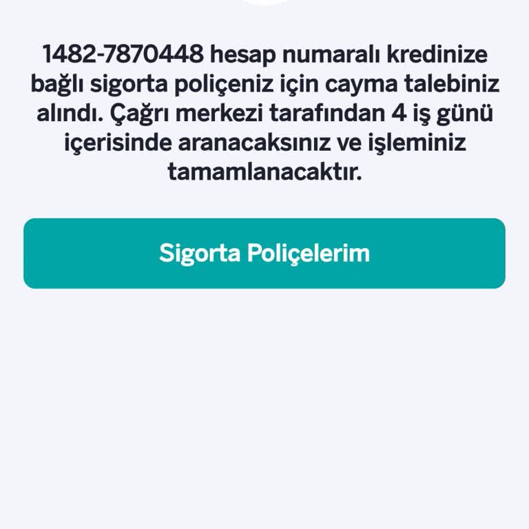 Sigorta Poliçesi İptali Ve Para İadesi Yapılmıyor