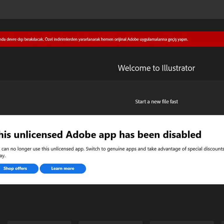 Satın Aldığım Adobe Creative Cloud Ürünü Lisanssız Çıktı, Destek Alamadım