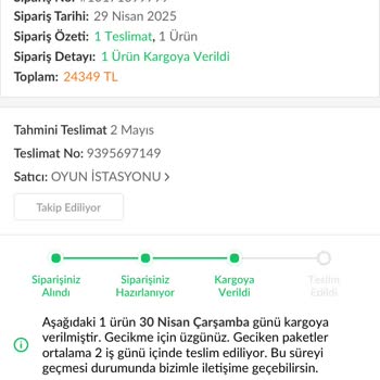 Sipariş Teslim Edilmedi, Satıcı Kayboldu, Para İadesi Yapılmıyor!