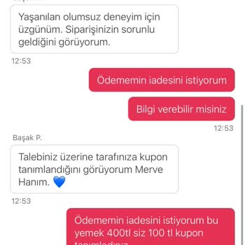 Yemeksepeti'nden Dökülmüş Ürün, Yetersiz Destek Ve İade Sorunu