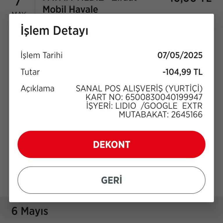 Hesabımdan Bilgim Dışında Para Çekildi, İade İstiyorum