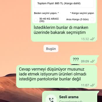 Yanlış Ve Kusurlu Ürün Gönderimi, İletişimsizlik Ve İade Sorunu