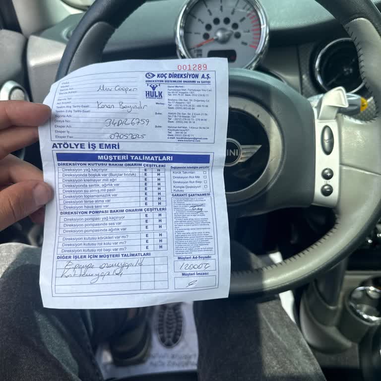 Direksiyon Arızası İçin Yüksek Ücret Ve Yetersiz Onarım Deneyimi