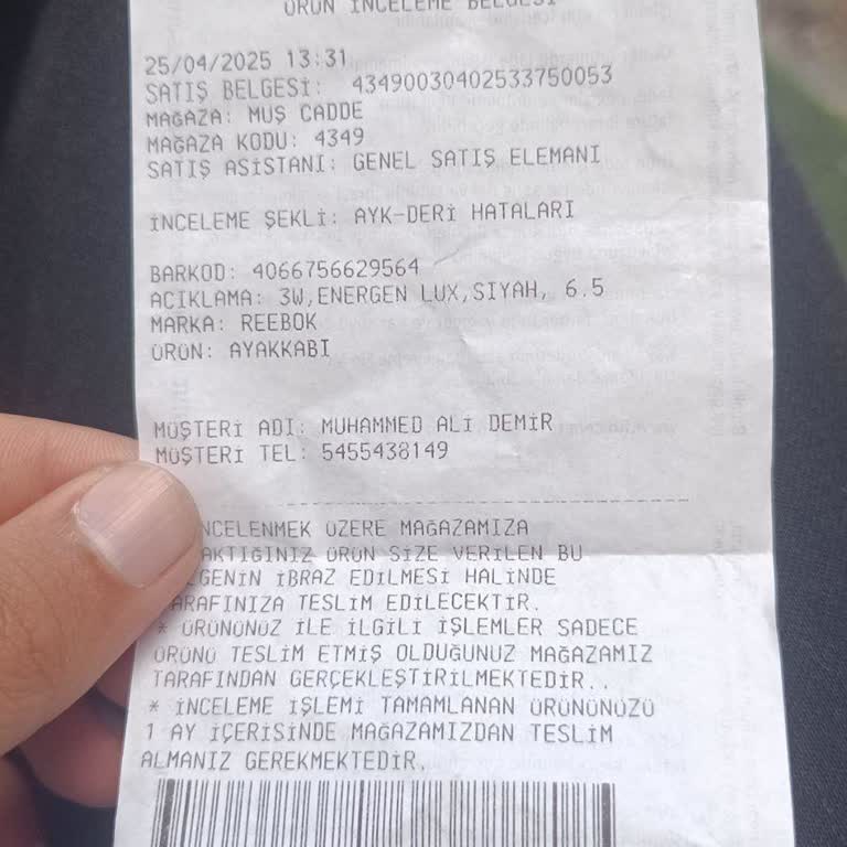 Garantiye Gönderdiğim Reebok Ayakkabım Haksız Yere Reddedildi