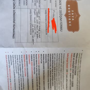 Faya Butik İade Talebim Bir Aydır Karşılanmadı