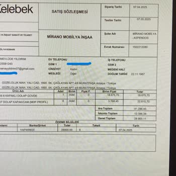 Kelebek Mobilya'dan Satın Alınan Dolabın Teslim Edilmemesi Ve Para İadesinin Yapılmaması