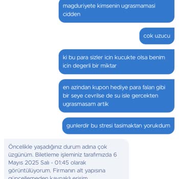 Obilet Üzerinden Aldığım Bilette Saat Ve İptal Sorunu Yaşıyorum