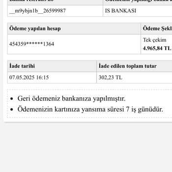 Bilet İptali Sonrası Yetersiz İade Ve Destek