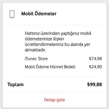 Habersiz İtunes Mobil Ödemesi Faturama Yansıtıldı