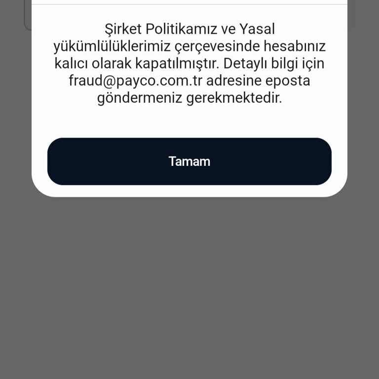 Haberim Olmadan Hesabım Kapandı, Param İçeride Kaldı Ve Dönüş Alamadım