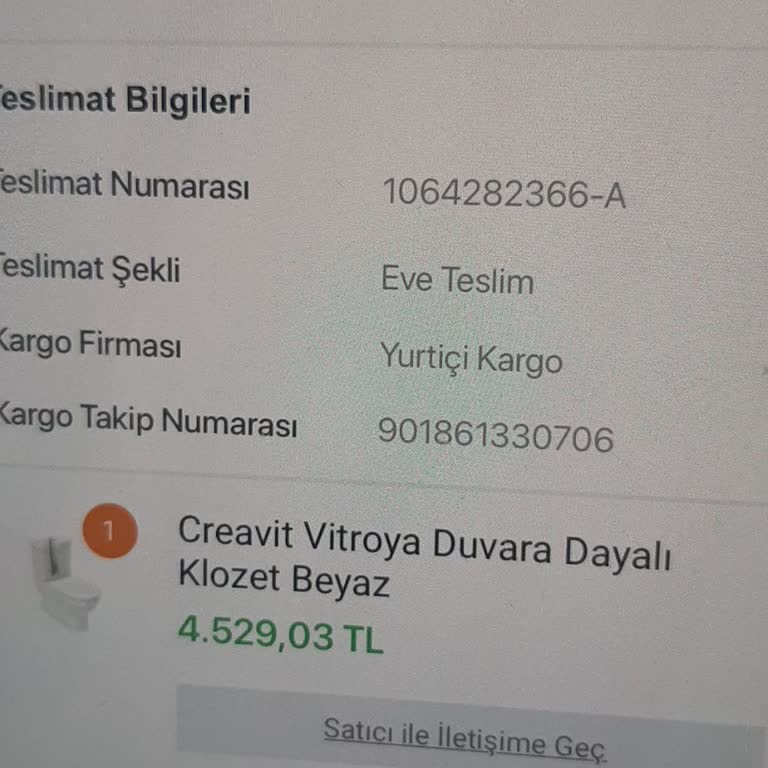 Eksik Gelen Klozet Takımı Ve İletişimsizlik Mağduriyeti