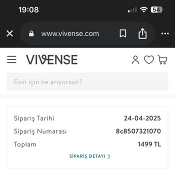 Vivense'den İptal Edilen Sipariş Ve Geciken Para İadesi Hayal Kırıklığı Yarattı