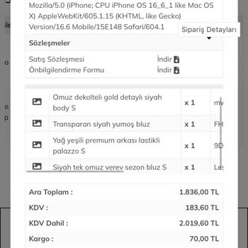 Sipariş Hazırlanamıyor, İletişim Yok, Para İadesi Talep Ediyorum