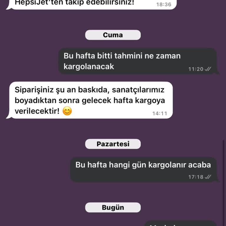 Sipariş Sürecinde İletişimsizlik Ve Gecikme Yaşadım