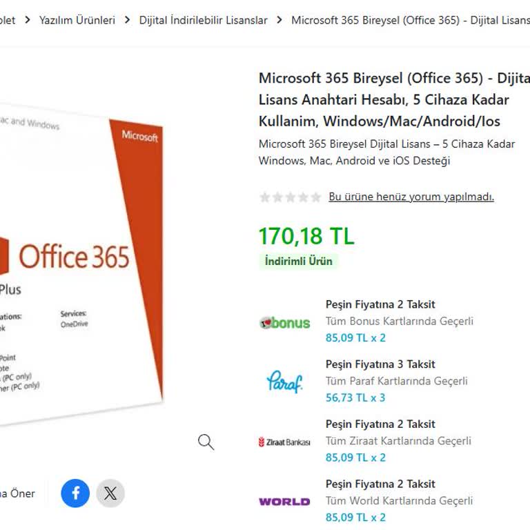 Epttavm'den Alınan Office 365 Lisansı Teslim Edilmedi, Destek Sağlanmıyor