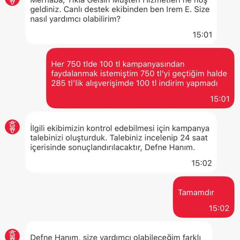 Kampanya İndirimi Uygulanmadı, Müşteri Hizmetlerinden Geri Dönüş Alınamıyor