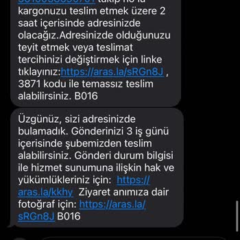 Adresimde Olduğum Halde Teslimat Yapılmadı, Yanıltıcı Bilgilendirme