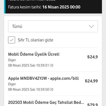 Vodafone Pay'de Küçük Gecikmeye Yüksek Faiz Uygulaması