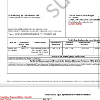 Vodafone Pay'de Küçük Gecikmeye Yüksek Faiz Uygulaması