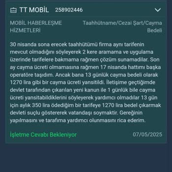 Taahhüt Bitiminde Haksız Fatura Ve Bilgilendirme Eksikliği