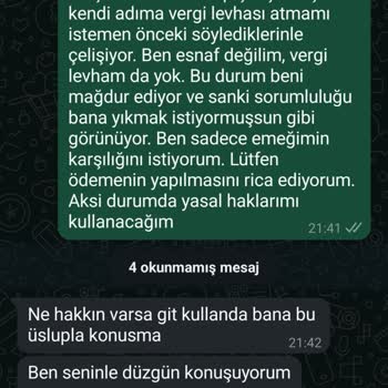 Çalışan Hakları Ve Ödeme Konusunda Yaşanan Mağduriyet