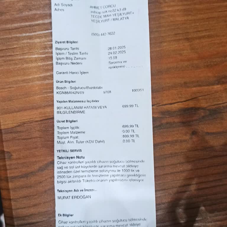 Bosch Buzdolabında Sararma Sorunu Ve Yetersiz Servis Çözümü