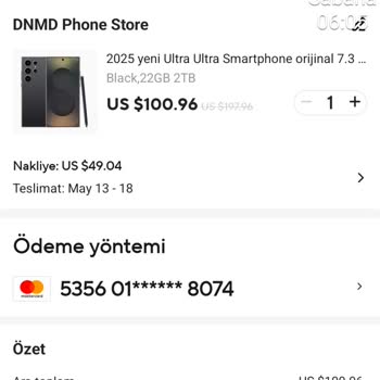 AliExpress'ten Alınan Telefonun Teslim Edilmemesi Ve Eksik Para İadesi