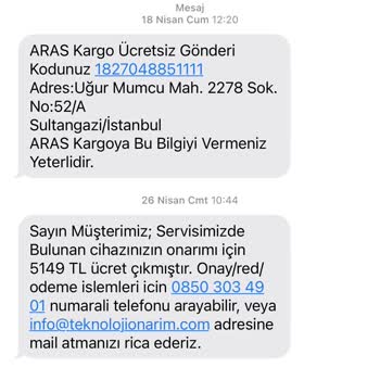 Garanti Kapsamındaki Bilgisayarım İçin Yüksek Servis Ve Kargo Ücreti Talebi