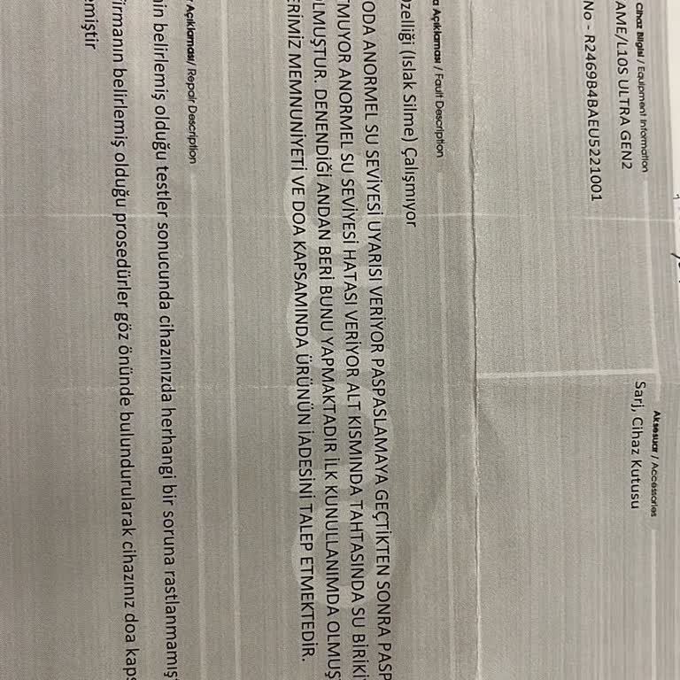 Dreame L10 S Ultra Robot Süpürgede Sürekli Su Seviyesi Uyarısı Ve Servis Sorunu