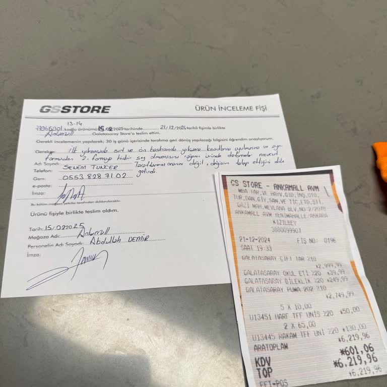 GS Store'dan Aldığım Forma İlk Kullanımda Deforme Oldu, Değişim Yapılmadı