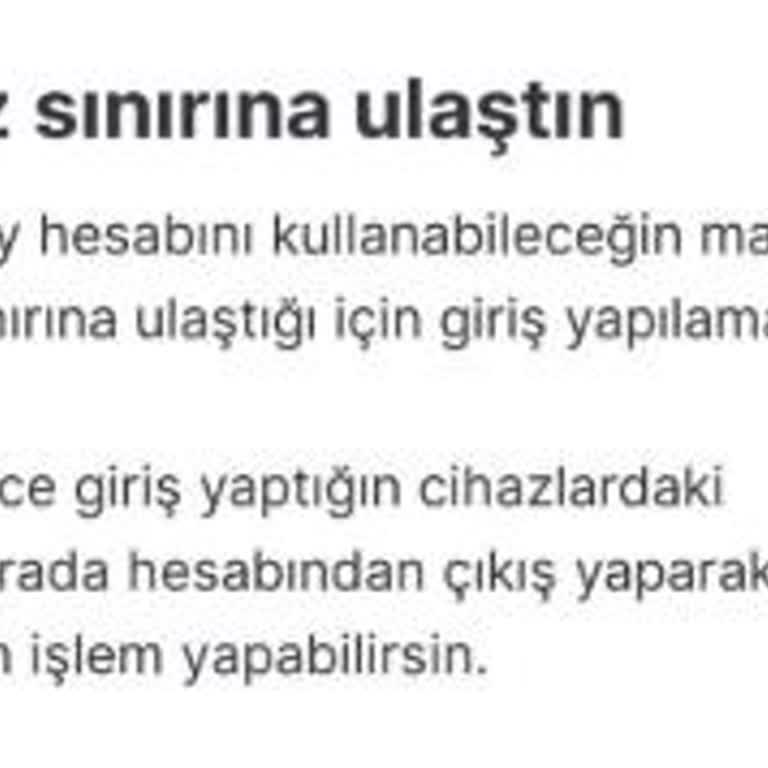 Cihaz Sınırı Nedeniyle Hepsipay Hesabıma Erişemiyorum, Destek Yetersiz Kaldı