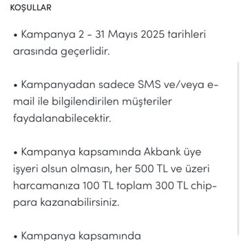 Kampanya Şartlarına Uymayan Chip Para Yüklemesi Sorunu