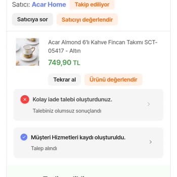 Kırık Kahve Fincanı İadesi Reddedildi Mağduriyet Yaşadım