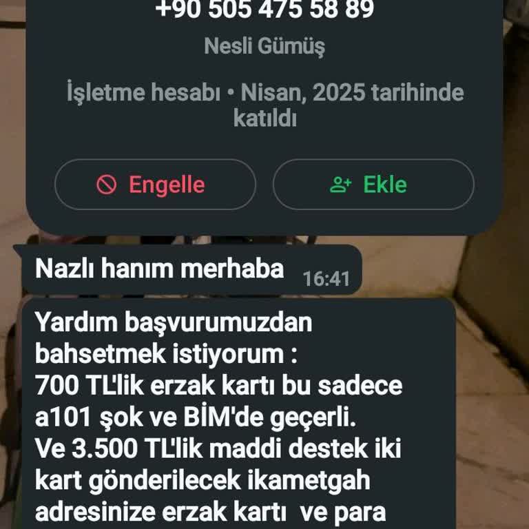 NFC İle Sosyal Yardım Sürecinde Yaşadığım Mağduriyet
